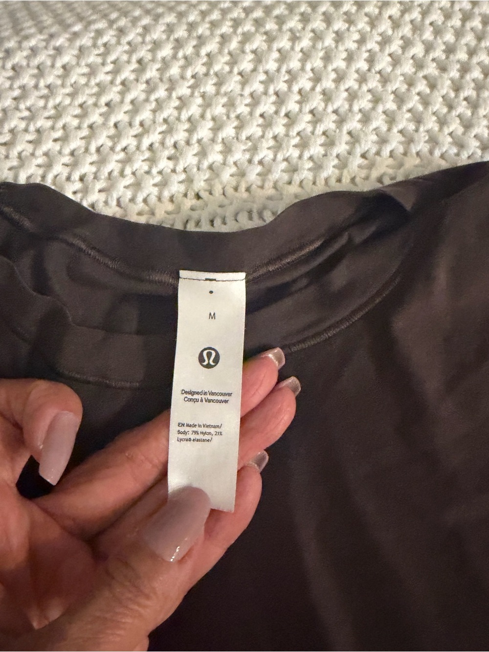 lululemon athletica Women's Brown Crew Neck Short Sleeve Tee